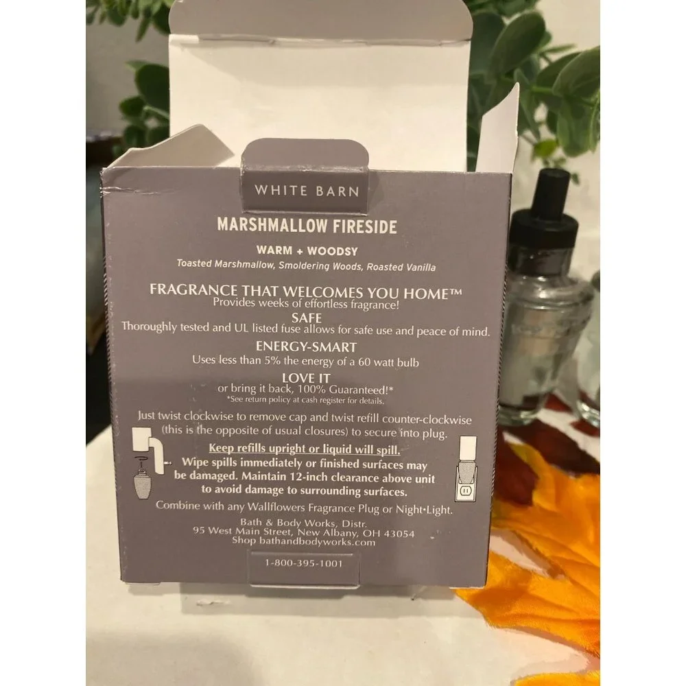 Bath & Body Works “Marshmallow Fireside” 2 New Wallflower Refills